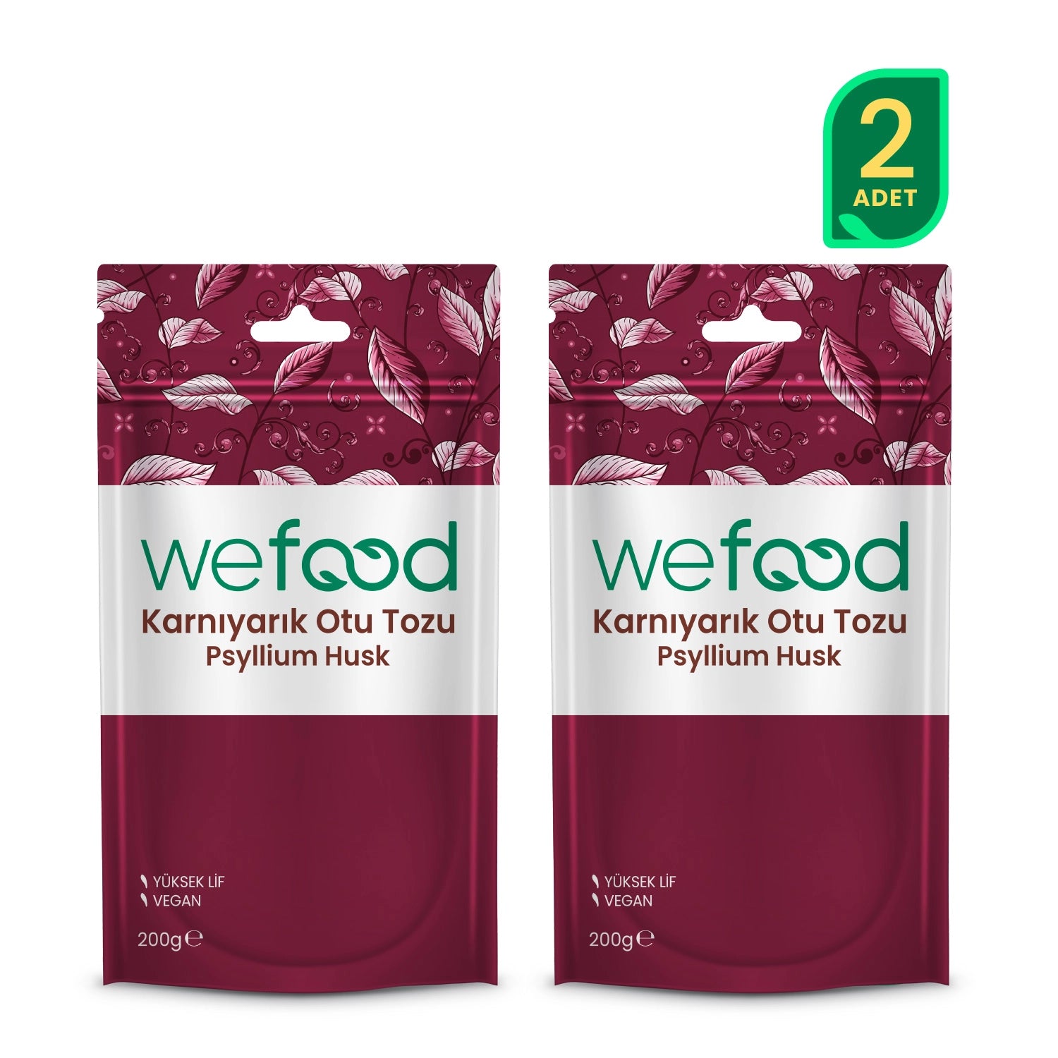 Wefood Karnıyarık Otu (Psyllium) Tozu 200 gr 2'li